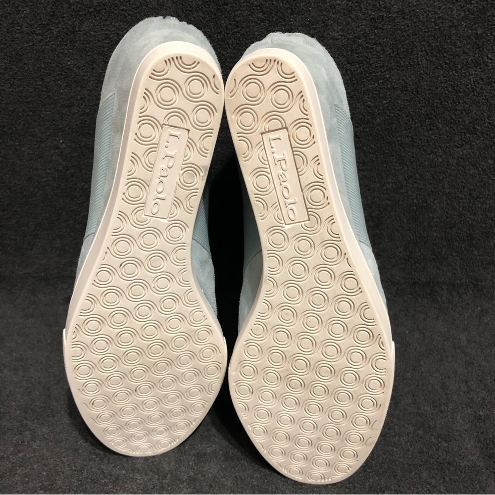 Linea Paolo Shoes Women’s Felicia Light Blue Platform Wedge Sneaker Bootie Sz 8M - Picture 11 of 12